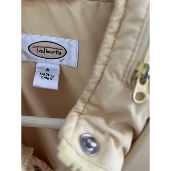 Talbots Womens Juniors S Quilted Puffer Vest Yellow Preppy Casual Winter - Picture 2 of 9